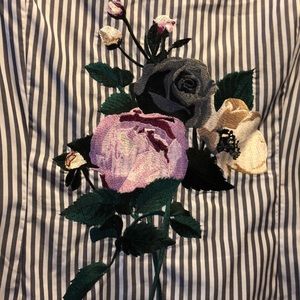 Ladies Equipment Blouse with embroidery on back.